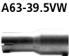 Adapter Endschalldämpfer auf Serienanlage auf Ø 39.5 mm