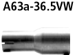 Adapter Komplettanlage auf Kat auf Ø 36.5 mm