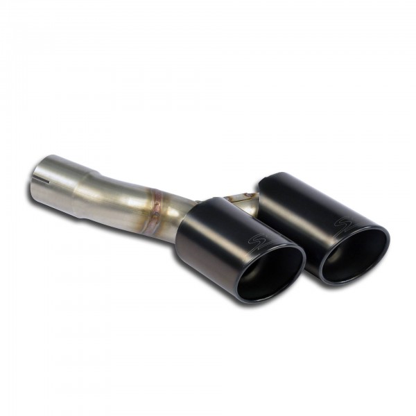 Mittelrohrsatz Links + Endrohr "Gun Metal Grey" OO90