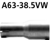 Adapter Endschalldämpfer auf Serienanlage auf Ø 38.5 mm