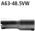 Adapter Hauptschalldämpfer auf Serienanlage auf Ø 48.5 mm