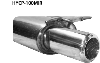 Endschalldämpfer mit Einfach Endrohr 1x Ø 100 mm (im Audi TT-Arm