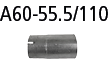 Adapter Endschalldämpfer auf Serie auf Ø 55.5 mm