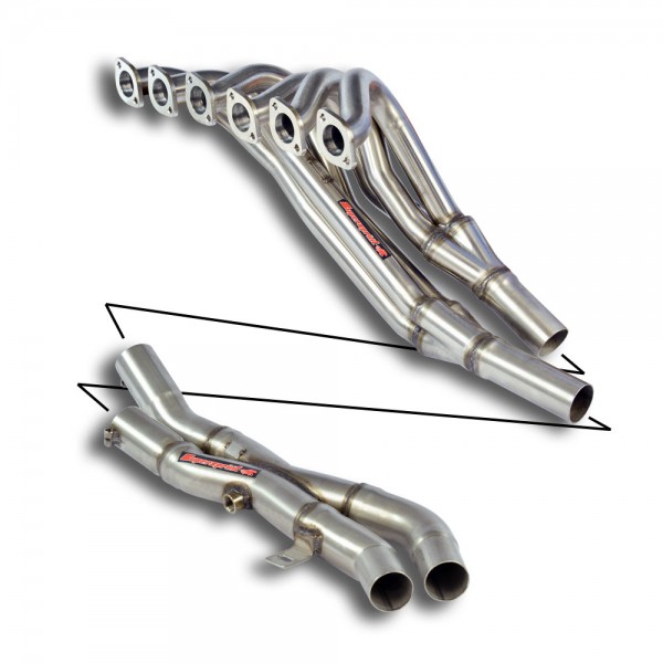 Fächerkrümmer + "X-Pipe" (Left Hand Drive)Edelstahl für Serien K