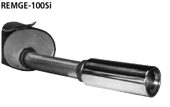 Endschalldämpfer mit Einfach-Endrohr 1 x Ø 100 mm