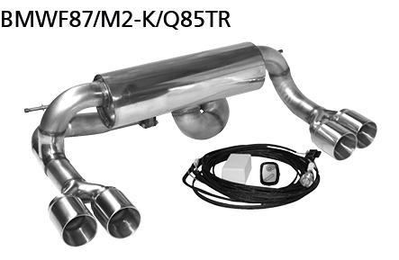 Endschalldämpfer mit Doppel-Endrohr RACE 2 x Ø 85 mm LH + RH mit