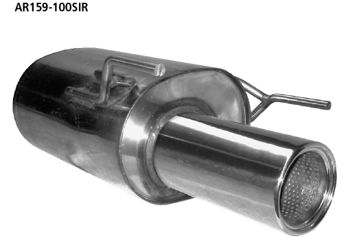Endschalldämpfer RH mit Single-Endrohr 1x Ø 100 mm
