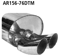 Endschalldämpfer DTM mit Doppel-Endrohr 2 x Ø 76 mm Alfa GT