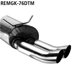 Endschalldämpfer mit Doppel-Endrohr DTM 2 x Ø 76 mm