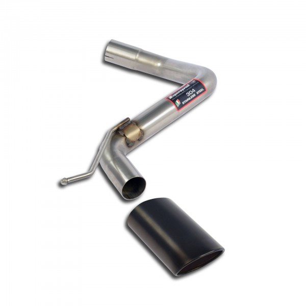 Hinteres Rohr 120x80 "Gun Metal Grey"(Nachschalldämpfer-Entfall)