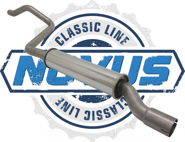 Novus Classic Line Edelstahl Vorschalldämpfer für Golf 1 Cabriol
