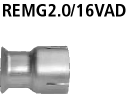 Konusadapter Vorschalldämpfer auf Serie