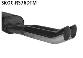 Endschalldämpfer mit Doppel-Endrohr DTM 2 x Ø 76 mm (Octavia 1.8