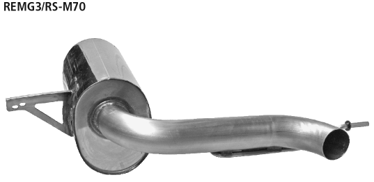 Endschalldämpfer mit Ausgang mitte 1 x Ø 70 mm für original Heck