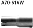 Adapter Endschalldämpfer auf Serienanlage Ø 61 mm