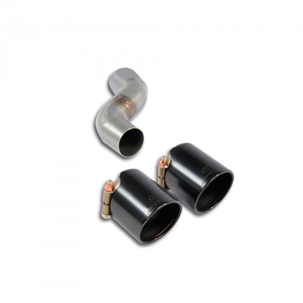 Mittelrohrsatz Rechts + Endrohr "Gun Metal Grey" OO90