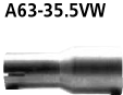 Adapter Endschalldämpfer auf Serienanlage auf Ø 35.5 mm