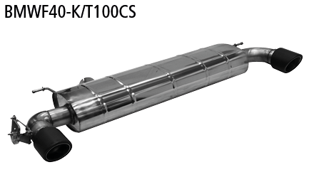 Endschalldämpfer mit Einfach-Endrohr Carbon 1x Ø?100?mm LH+RH (i