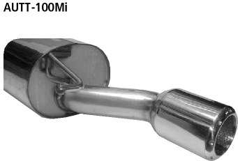 Endschalldämpfer mit Einfach-Endrohr 1 x Ø 100 mm (im Armaturen-