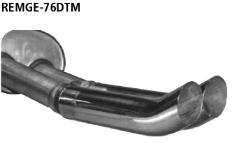 Endschalldämpfer mit Doppel-Endrohr DTM 2 x Ø 76 mm