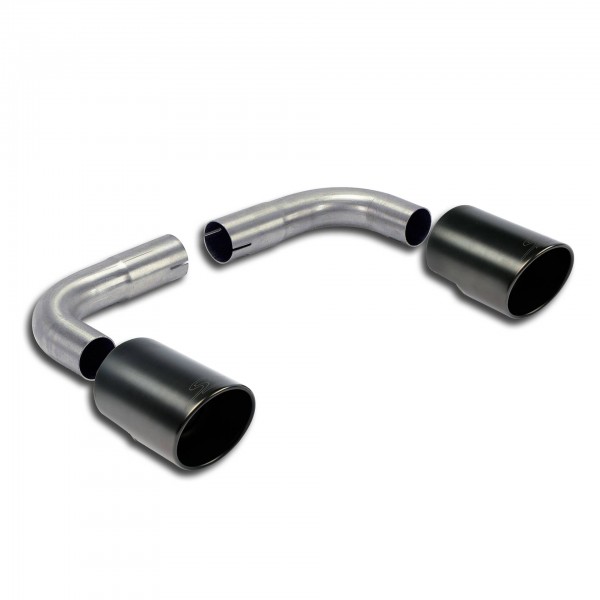 Endrohrsatz Rechts O 100 + Links O 100 "Gun Metal Grey"