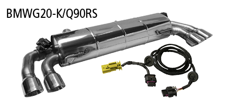 Endschalldämpfer mit Doppel-Endrohr 2x Ø 90 mm LH+RH (im RACE Lo