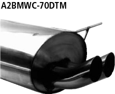 Endschalldämpfer DTM mit Doppel-Endrohr 2 x Ø 70 mm