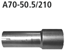 Adapter Endschalldämpfer auf Serienanlage auf Ø 50.5 mm