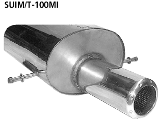 Endschalldämpfer mit Einfach-Endrohr 1 x Ø 100 mm (im Audi TT Ar