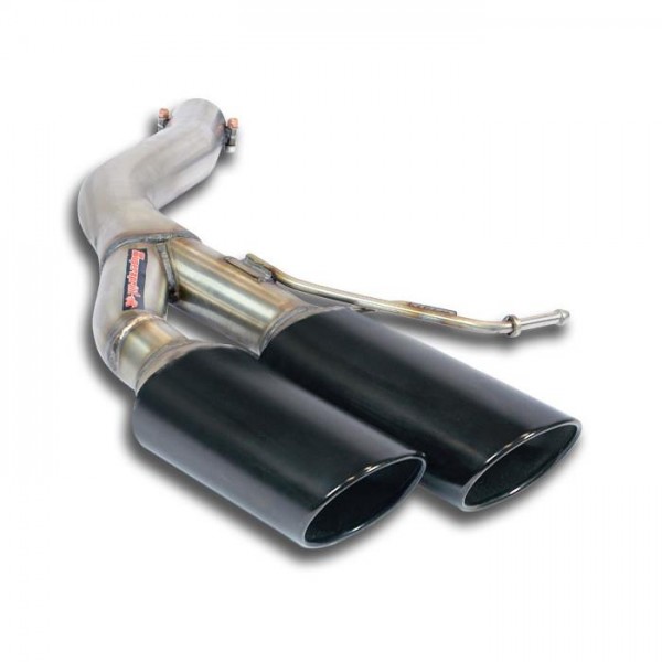 Hinteres Rohr Links 100x75 "Gun Metal Grey"(Nachschalldämpfer-En