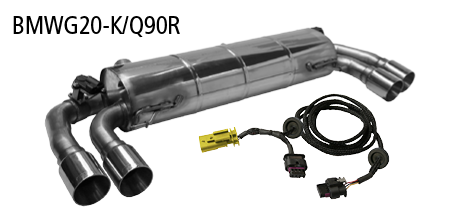 Endschalldämpfer mit Doppel-Endrohr 2x Ø 90 mm LH+RH (im RACE Lo