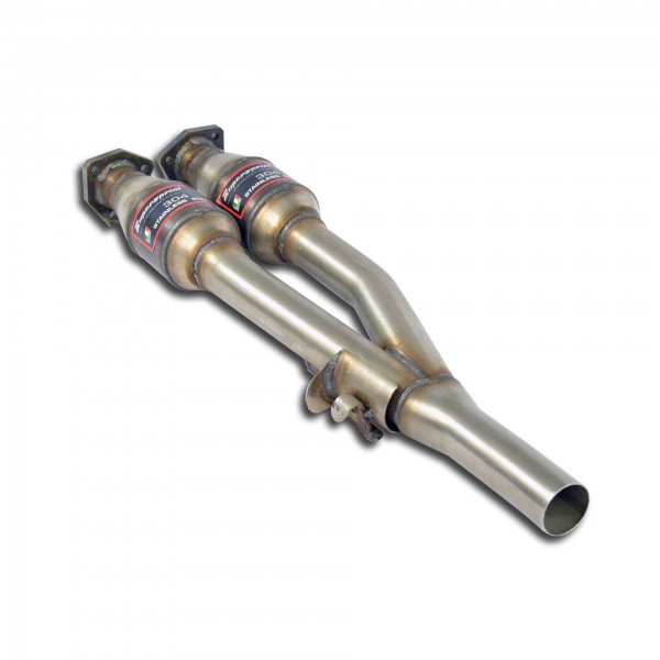Vorderrohr Y-Pipe mit Rechts + Links Sport Metallkatalysator