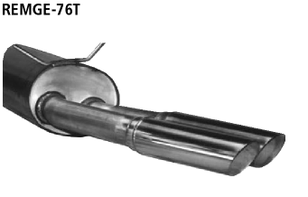 Endschalldämpfer mit Doppel-Endrohr 2 x Ø 76 mm