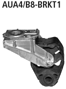 Aluminiumhalter + Gummi für Endschalldämpfer RH
