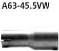 Adapter Hauptschalldämpfer auf Serienanlage auf Ø 45.5 mm